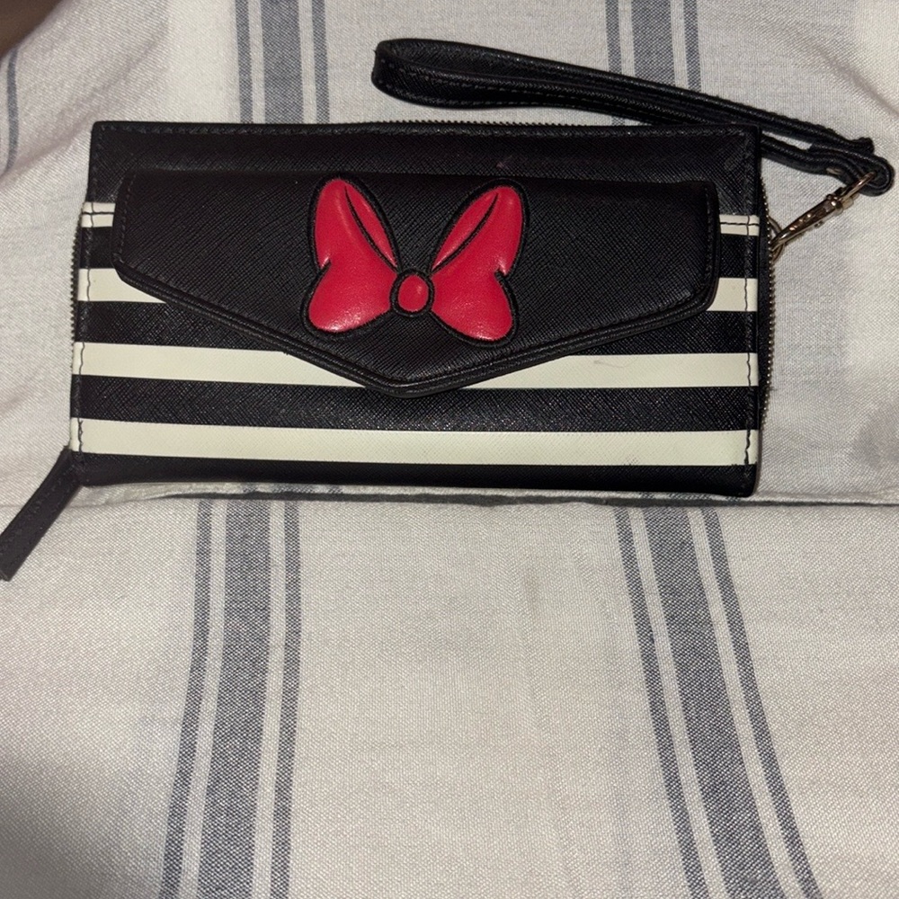Disney Minnie, mouse Black and White long wallet